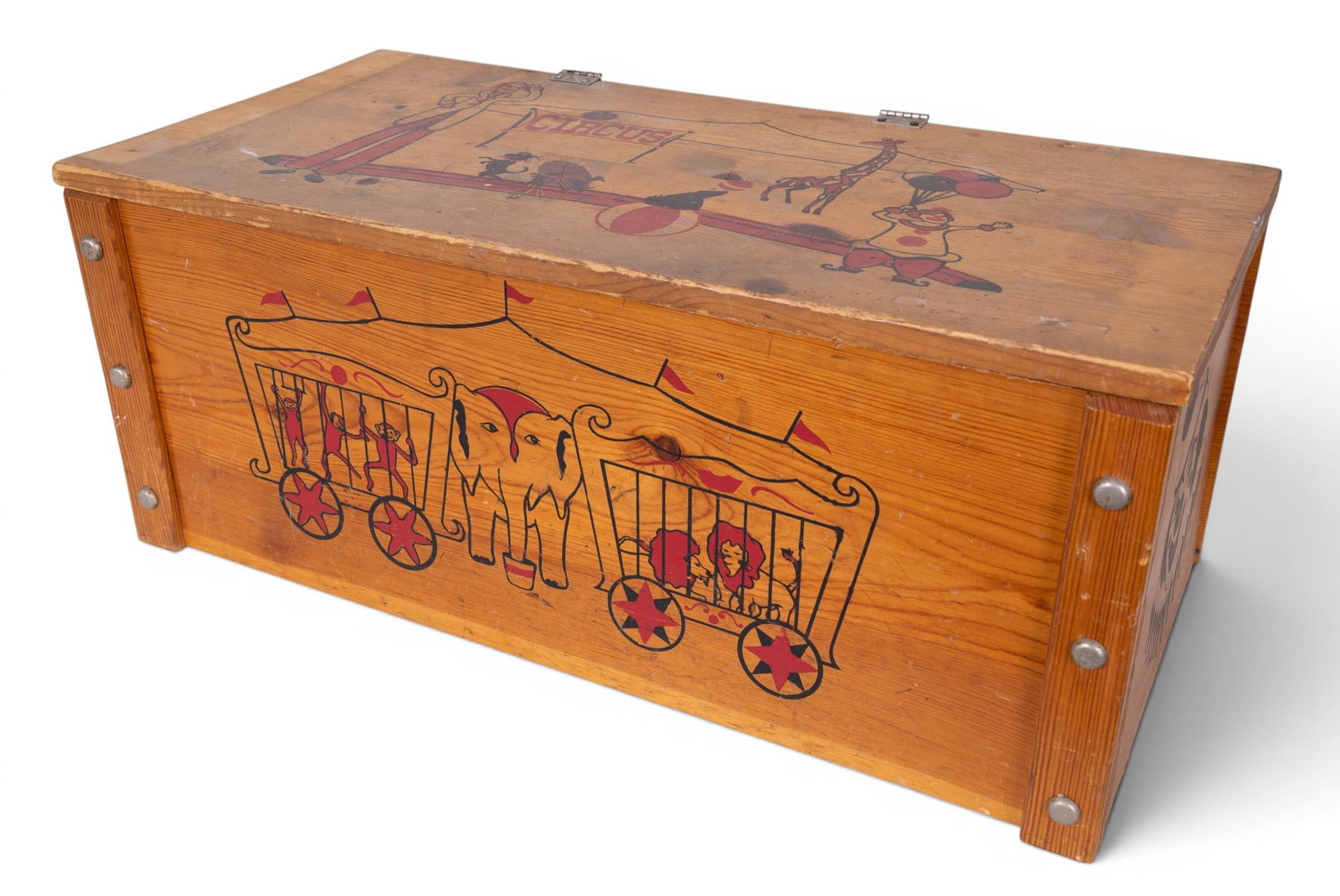 Vintage Toy Box with Circus Graphics (1 of 13)