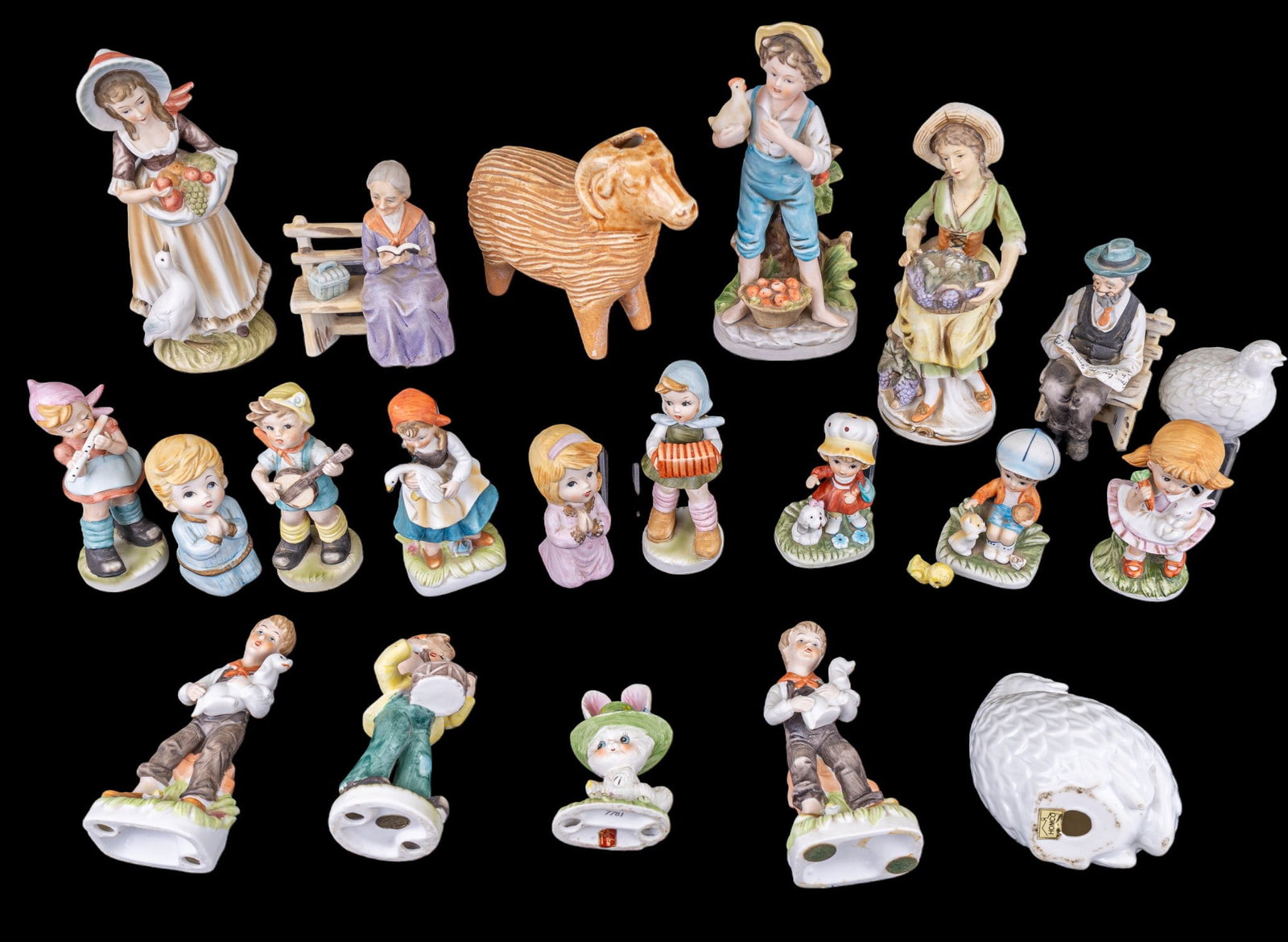 Painted Figurines w/ Lefton, Aroco, Homco (1 of 20)