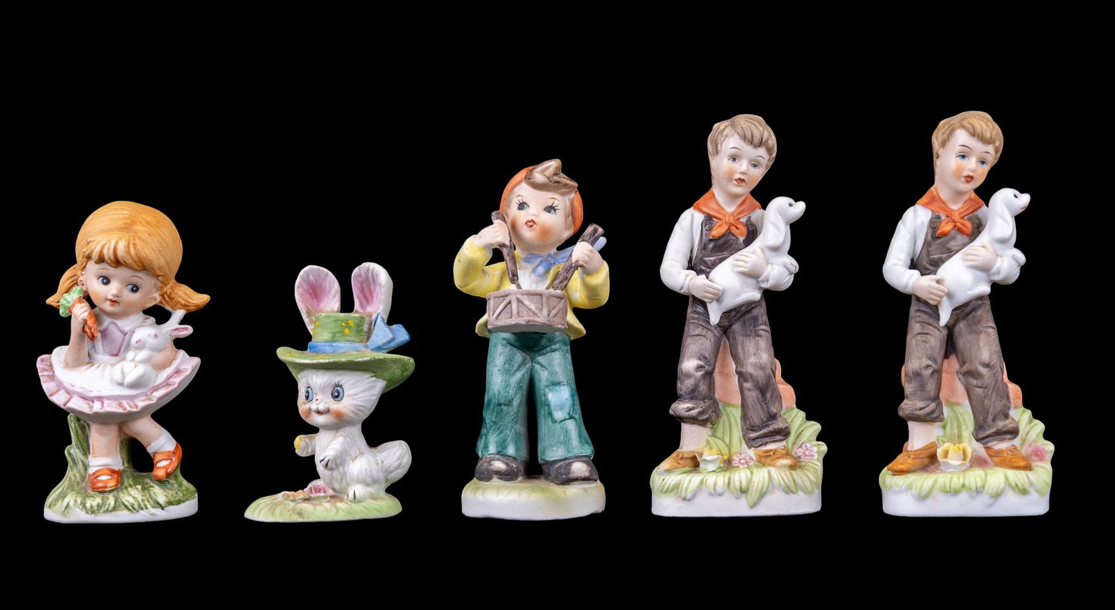 Painted Figurines w/ Lefton, Aroco, Homco - 6