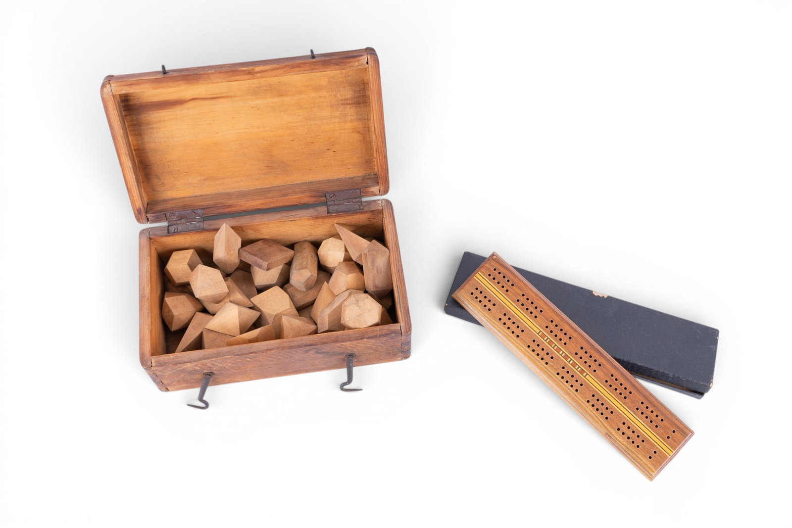 Antique Wood Children's Blocks & Cribbage Game (1 of 7)