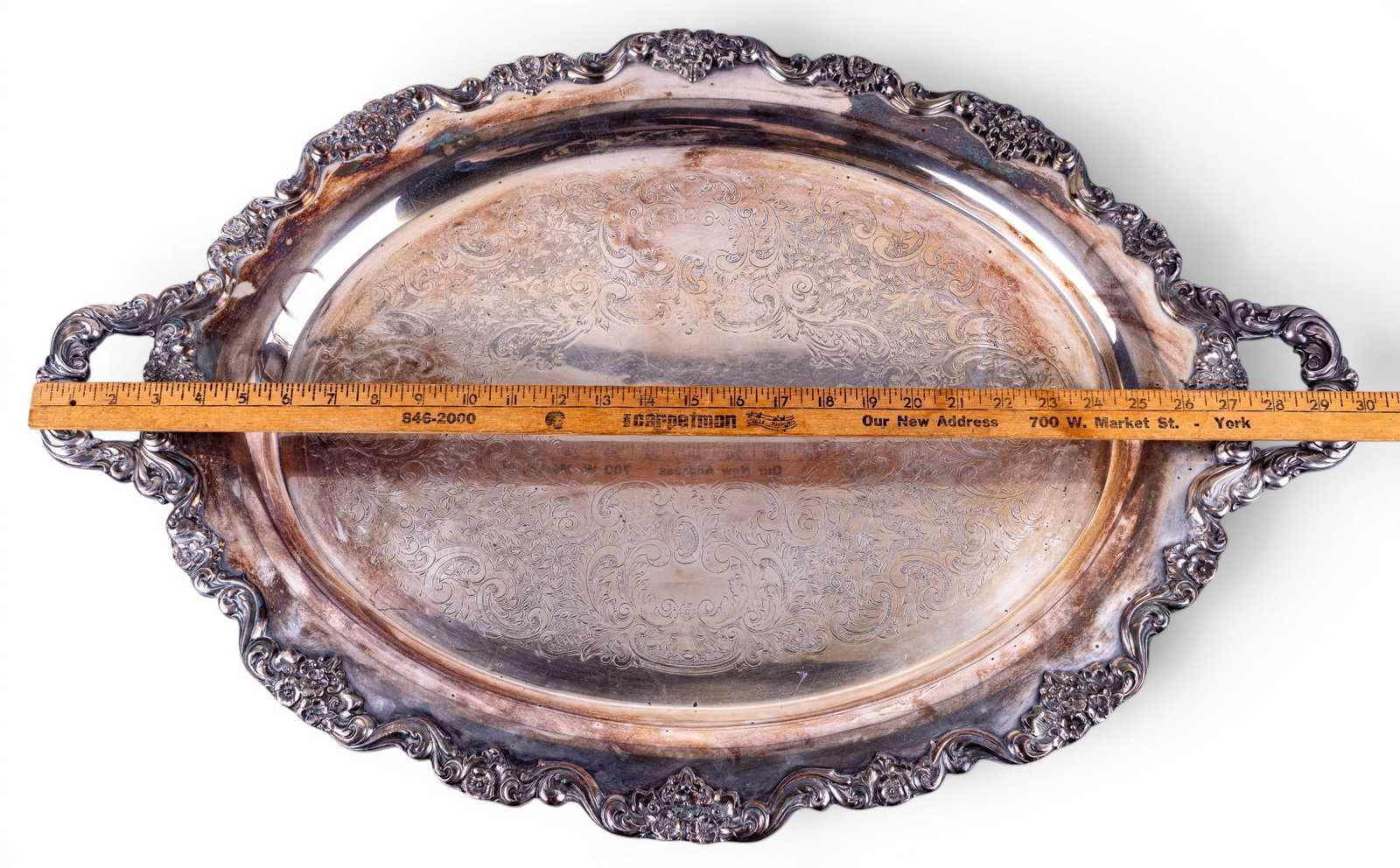 Poole Silver Co. Silverplate Serving Tray - 8