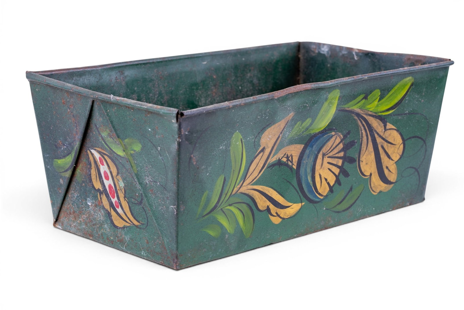 Rare Painted Tin Cake Pan, ca. 1870 - 2