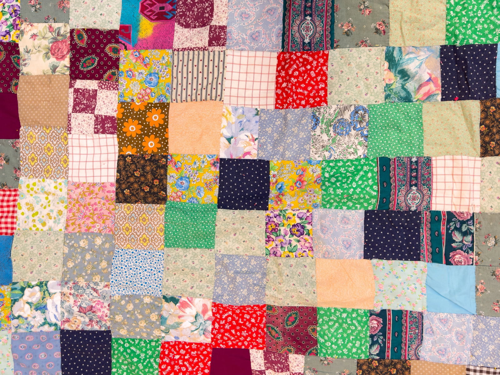 Hand Made Vintage Child Size Patchwork Quilt - 2