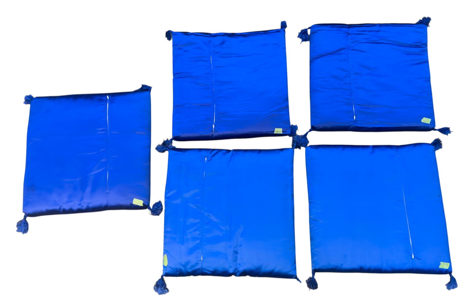 Embroidered Tea Table Blue Throw Pillows (5) - 3