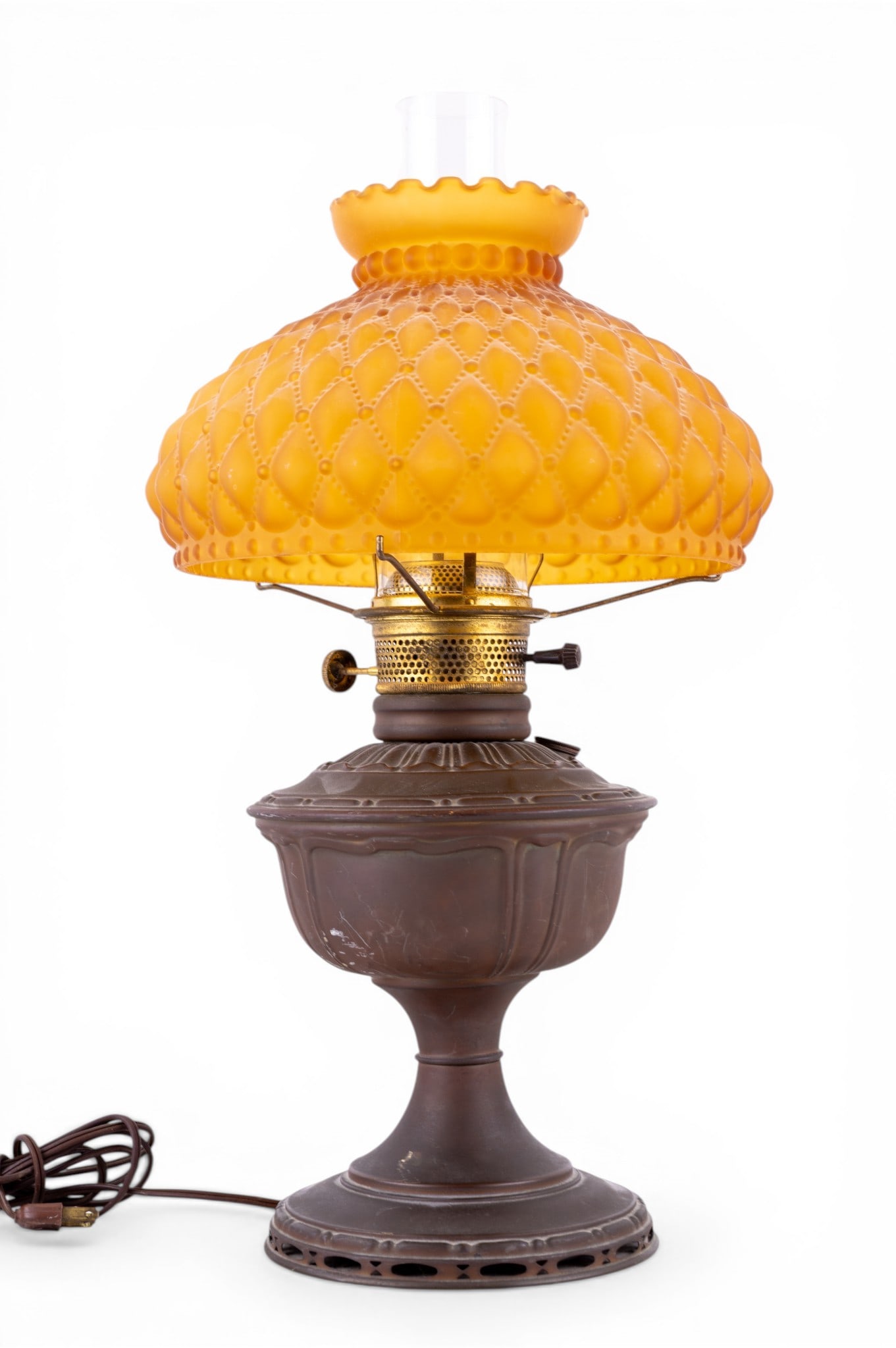Vintage Electrified Hurricane Parlor Lamp (1 of 11)