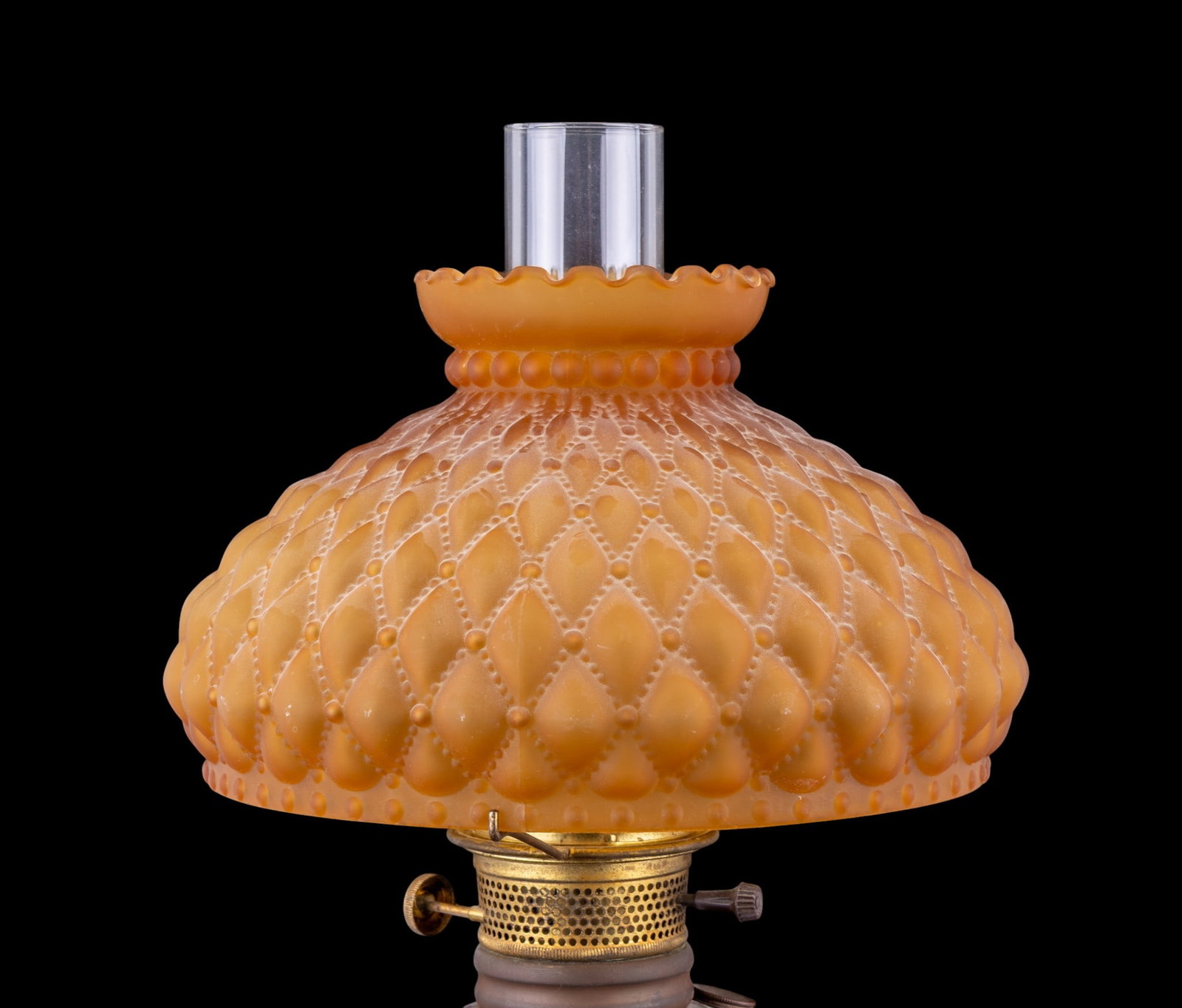 Vintage Electrified Hurricane Parlor Lamp - 3
