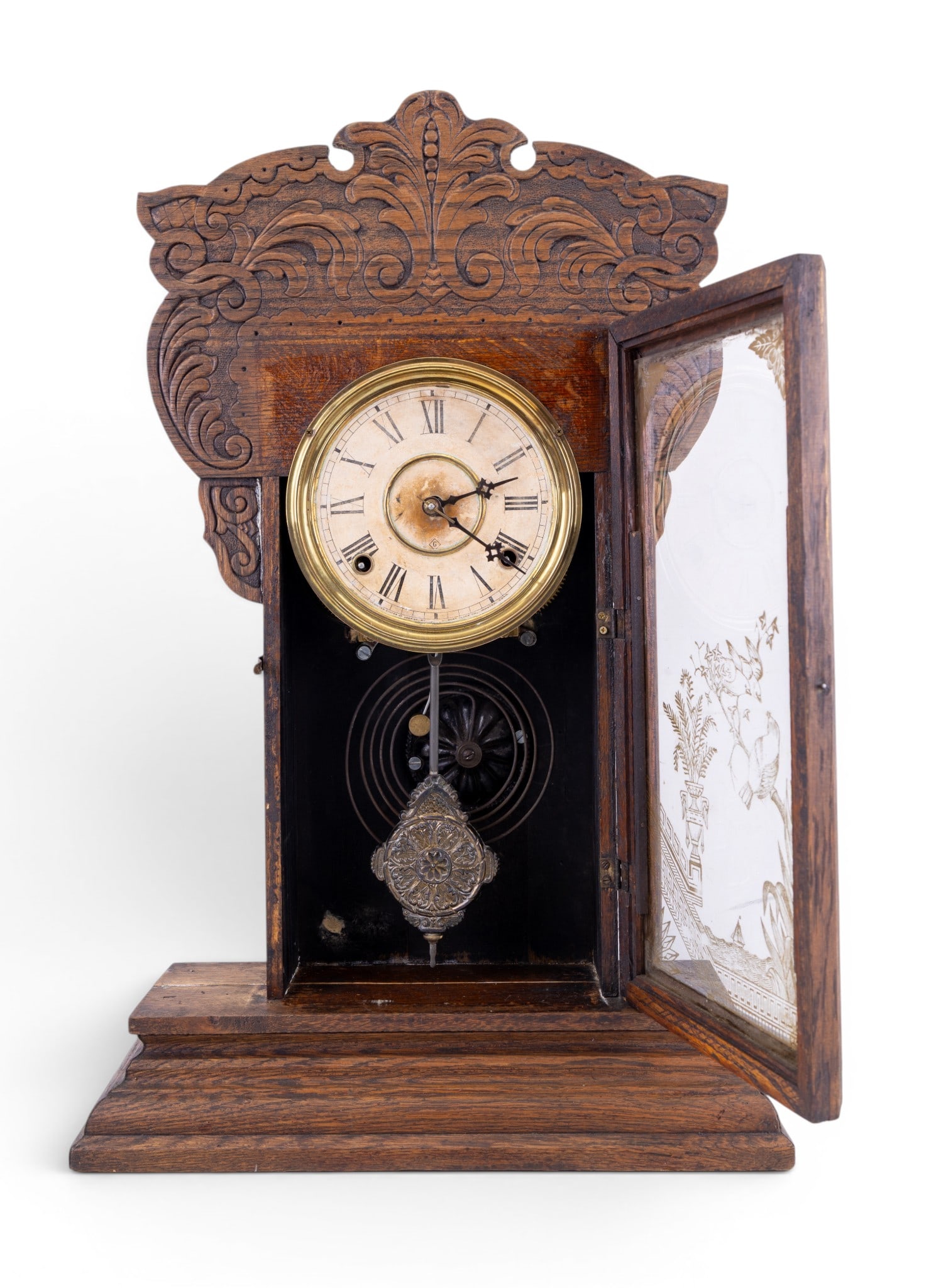 Antique Gilbert Capitol Gingerbread Mantle Clock - 3