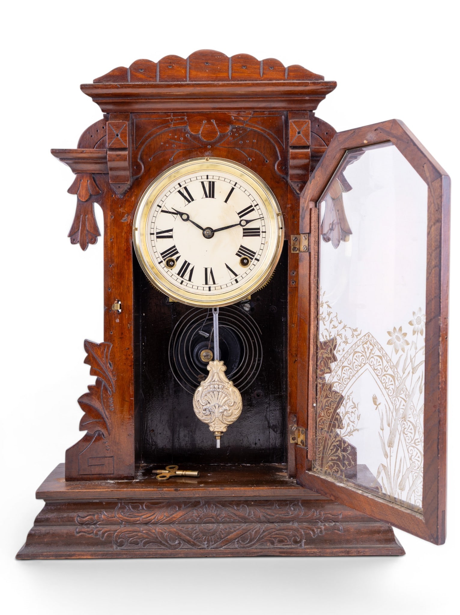 Antique Gingerbread Mantle Clock - 2