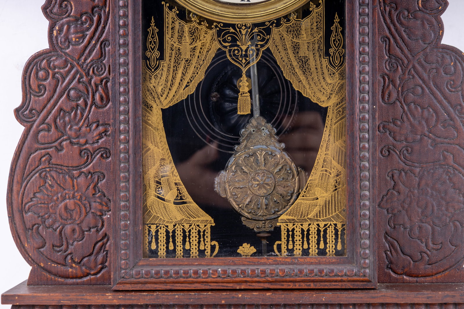Antique Gilbert Navy Gingerbread Mantle Clock - 2