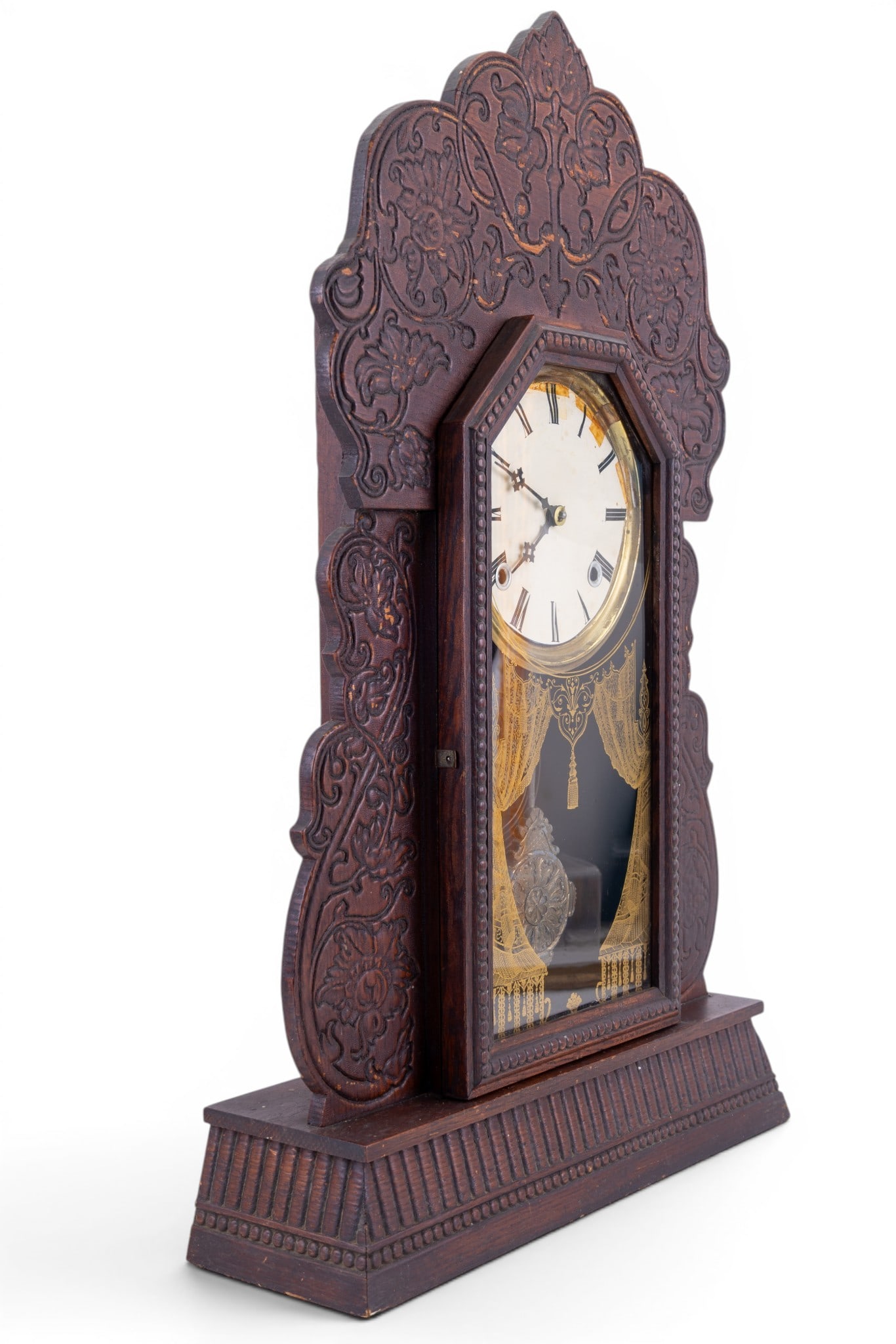 Antique Gilbert Navy Gingerbread Mantle Clock - 6