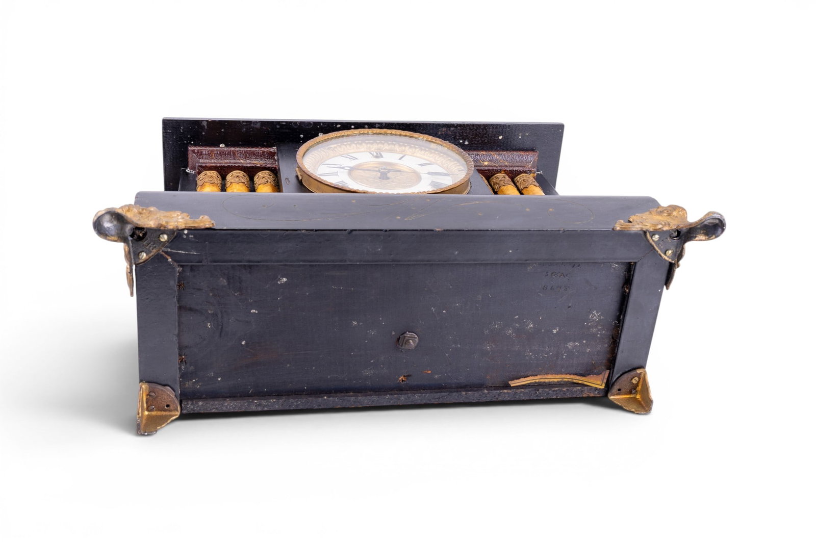 Antique Gilbert Time & Strike Mantle Clock - 12