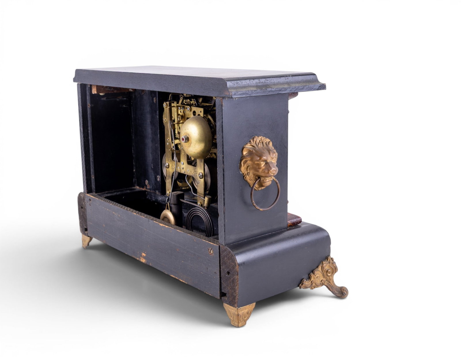 Antique Gilbert Time & Strike Mantle Clock - 9