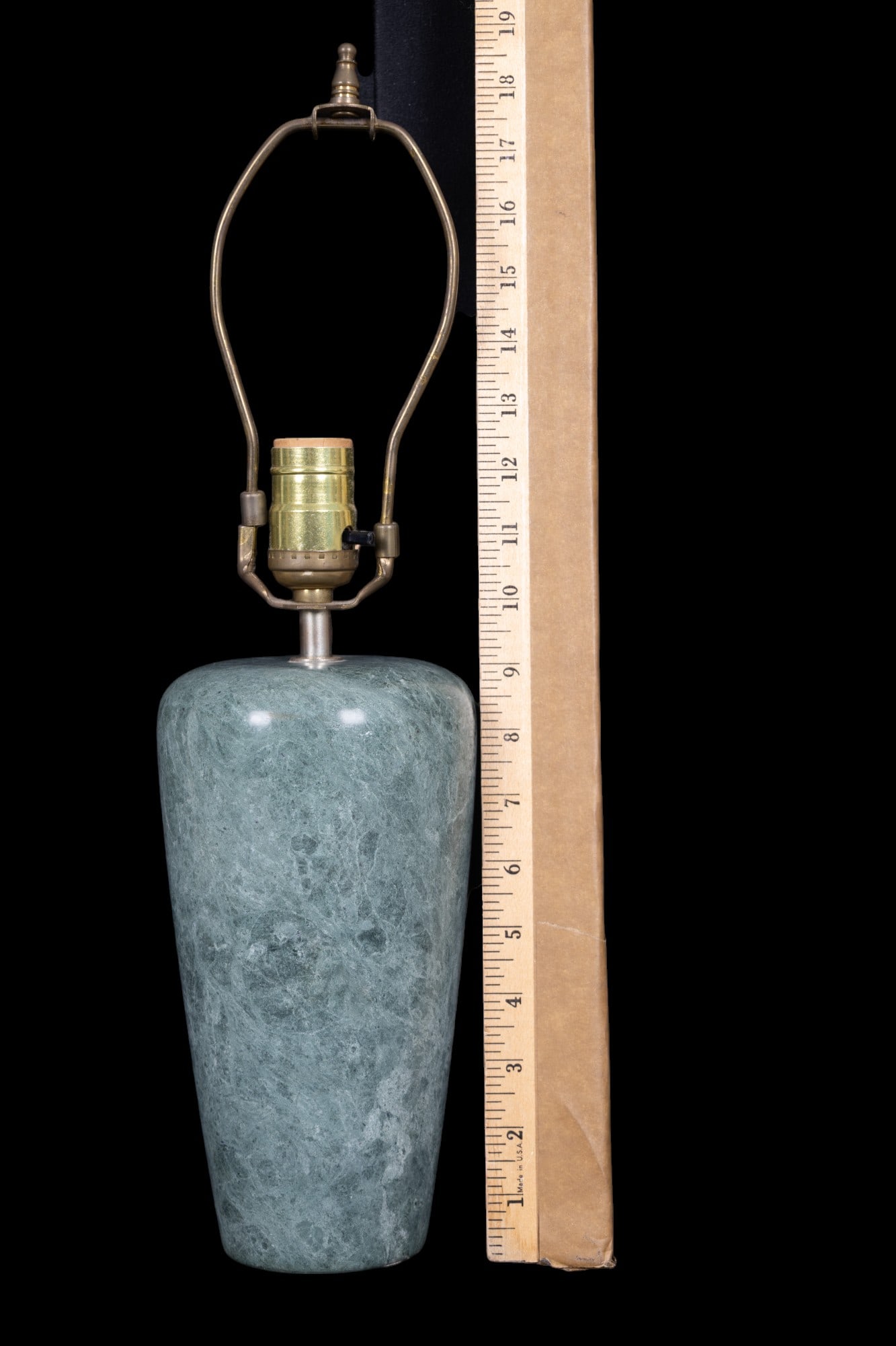 Polished Green Marble Table Lamp - 7