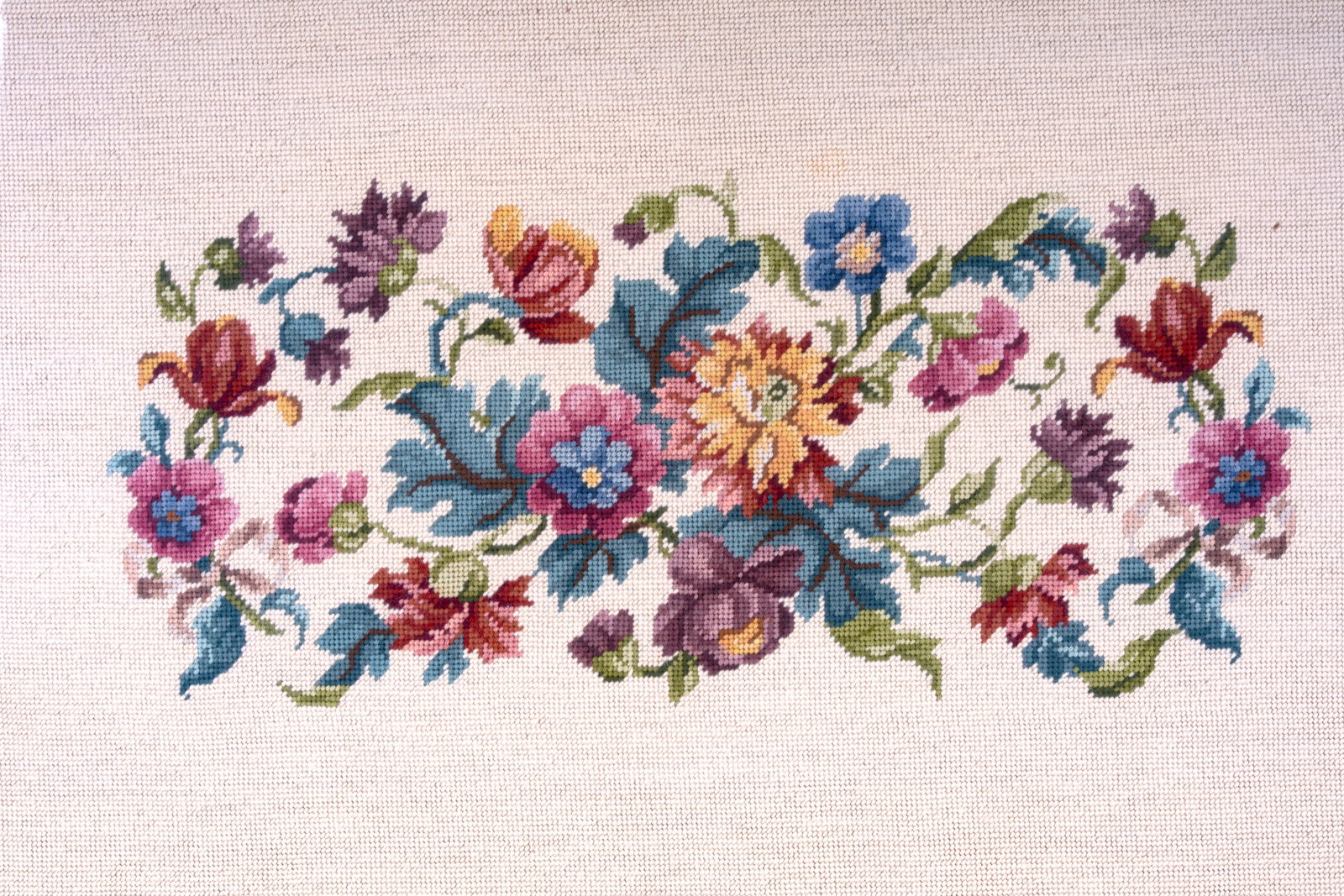 Floral Needlepoint Embroidery - 2