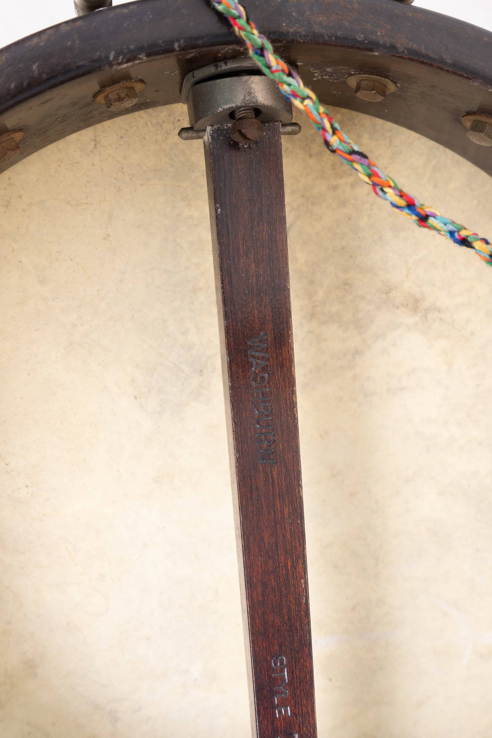 Early Washburn Tenor Banjo Marked on Back - 7
