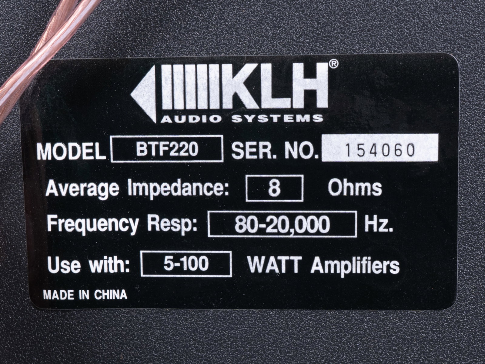 Standing Speakers KLH BTF220 - 7