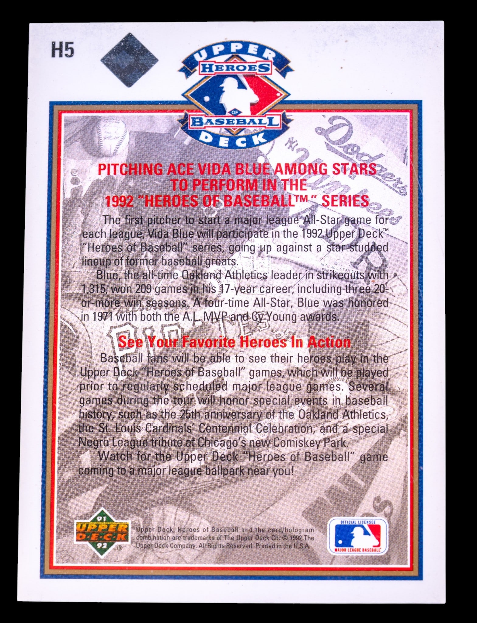 Upper Deck Co. Signed & Numbered, Williams Card - 3