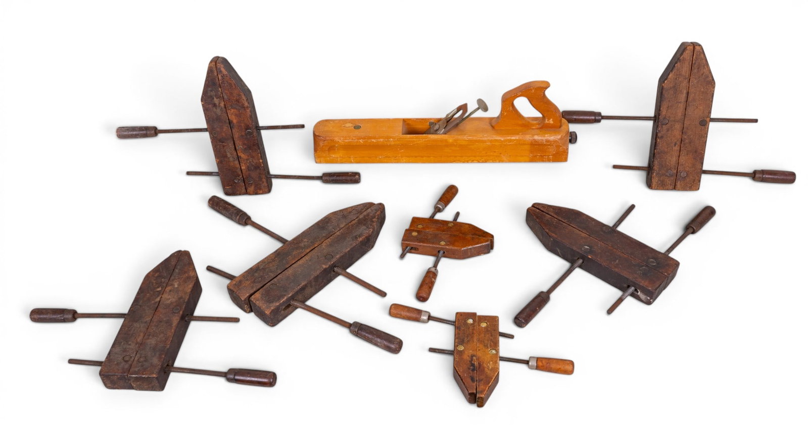 Early Wooden Plane, Wood Clamps (1 of 14)