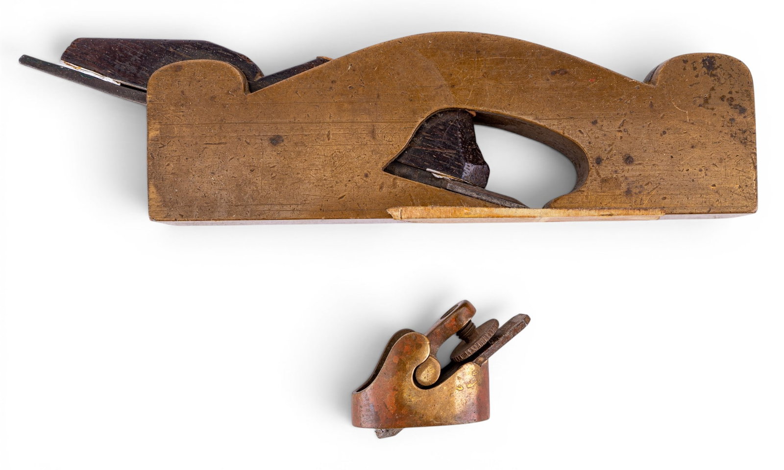 Antique Plane, Cowbell, Smudge Pot, Sharpener - 4