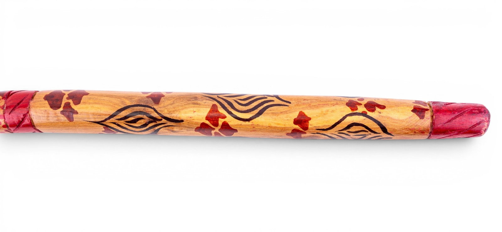 Painted and Carved Figural Walking Cane - 6