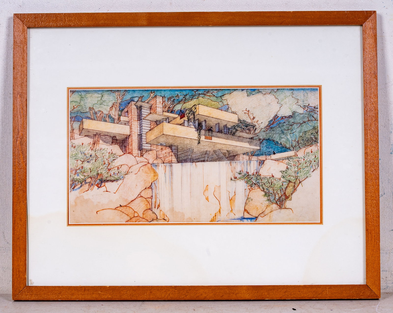 Frank Lloyd Wright "Fallingwater" Print Repro. (1 of 4)