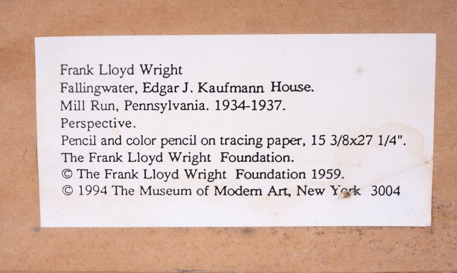 Frank Lloyd Wright "Fallingwater" Print Repro. - 3