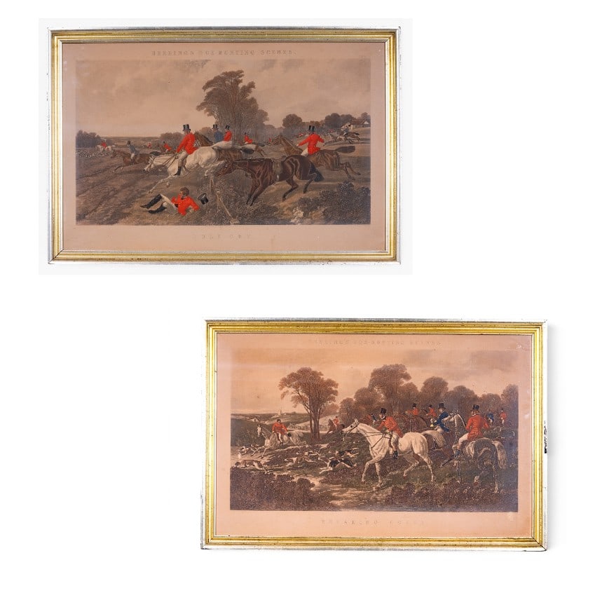 2 Fox Hunting Engravings, J.F. Herring (1 of 9)