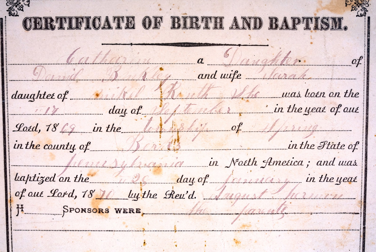 Antique Wedding and Birth Certificates - 9