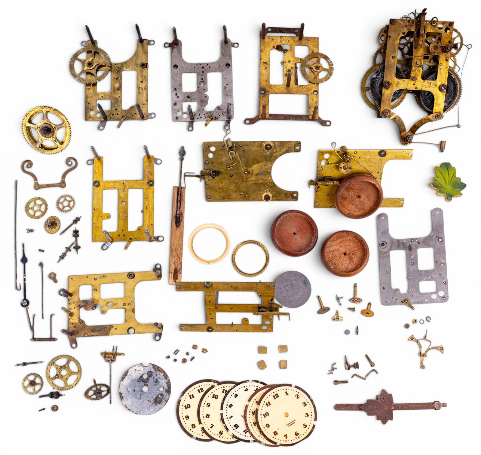 Early Clock Parts, Movements, Faces (1 of 8)