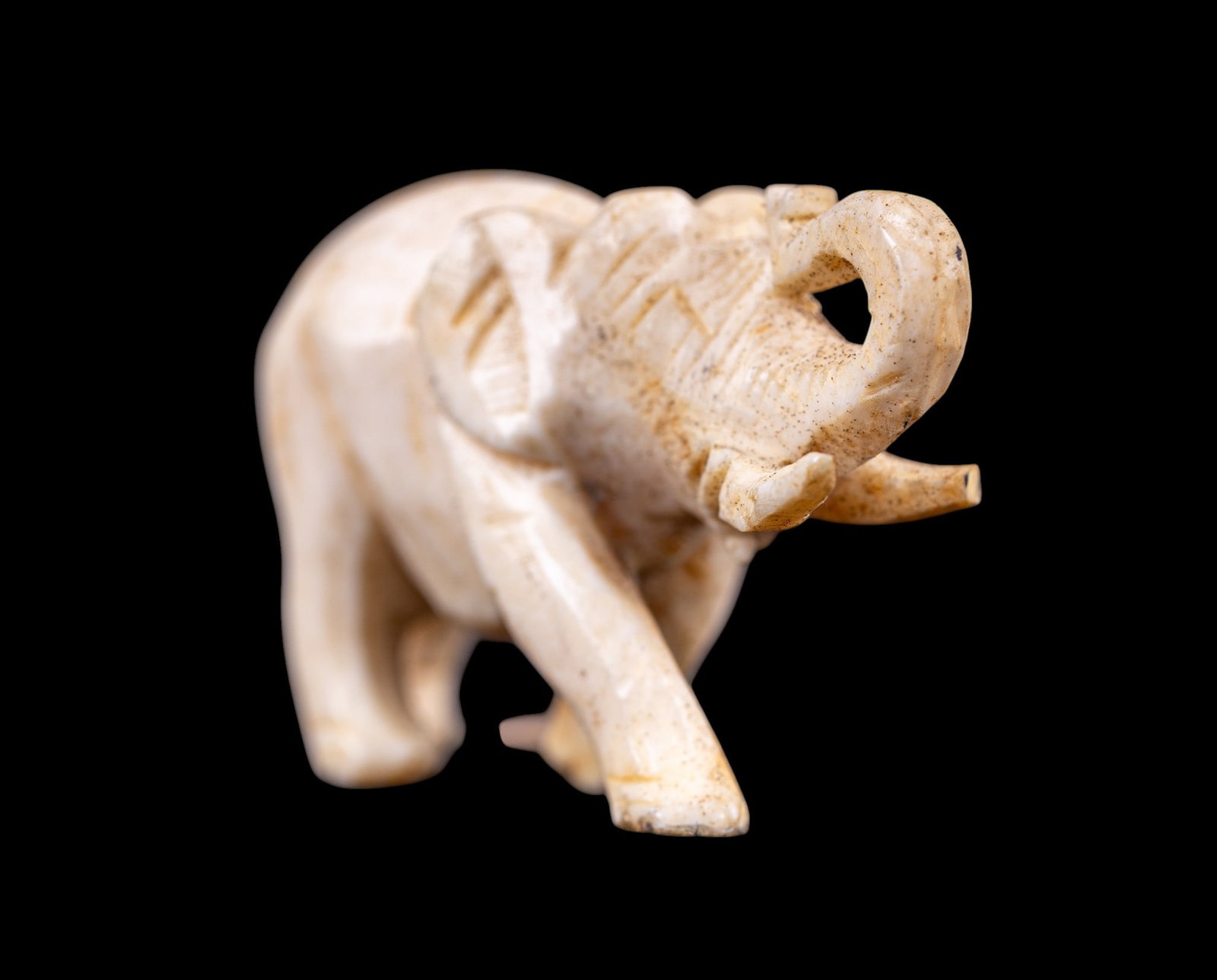 Small Natural Material Elephant Figurine - 3