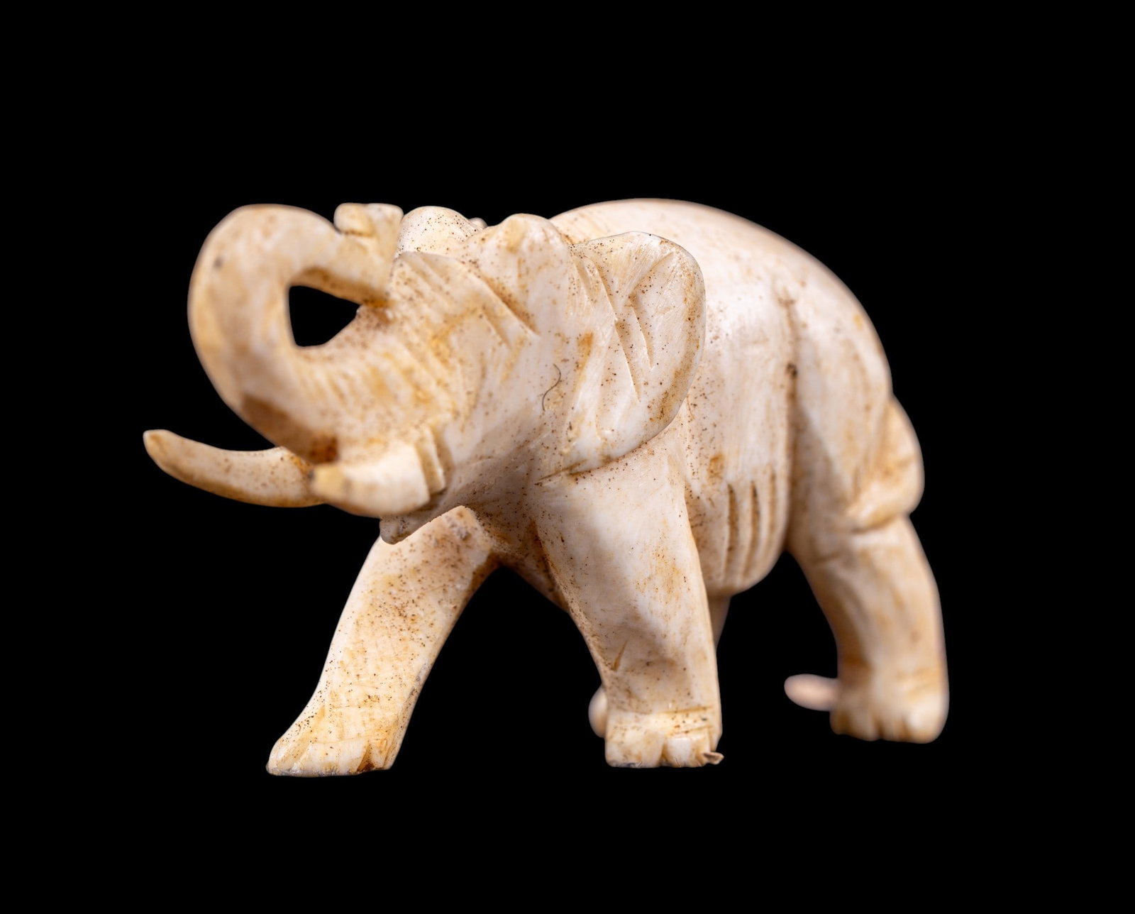 Small Natural Material Elephant Figurine - 4