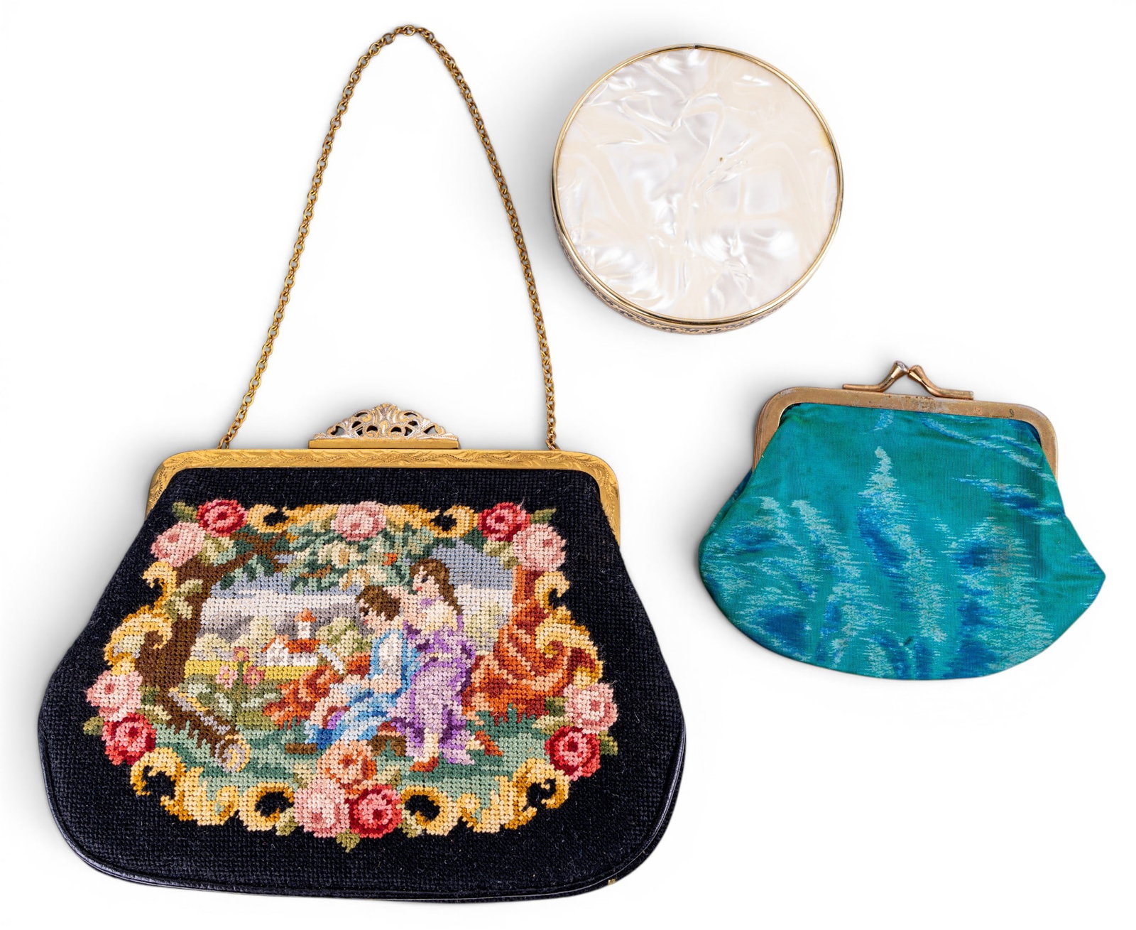 Chalkware Plaques, Clutch Purse, Table Lighter - 3