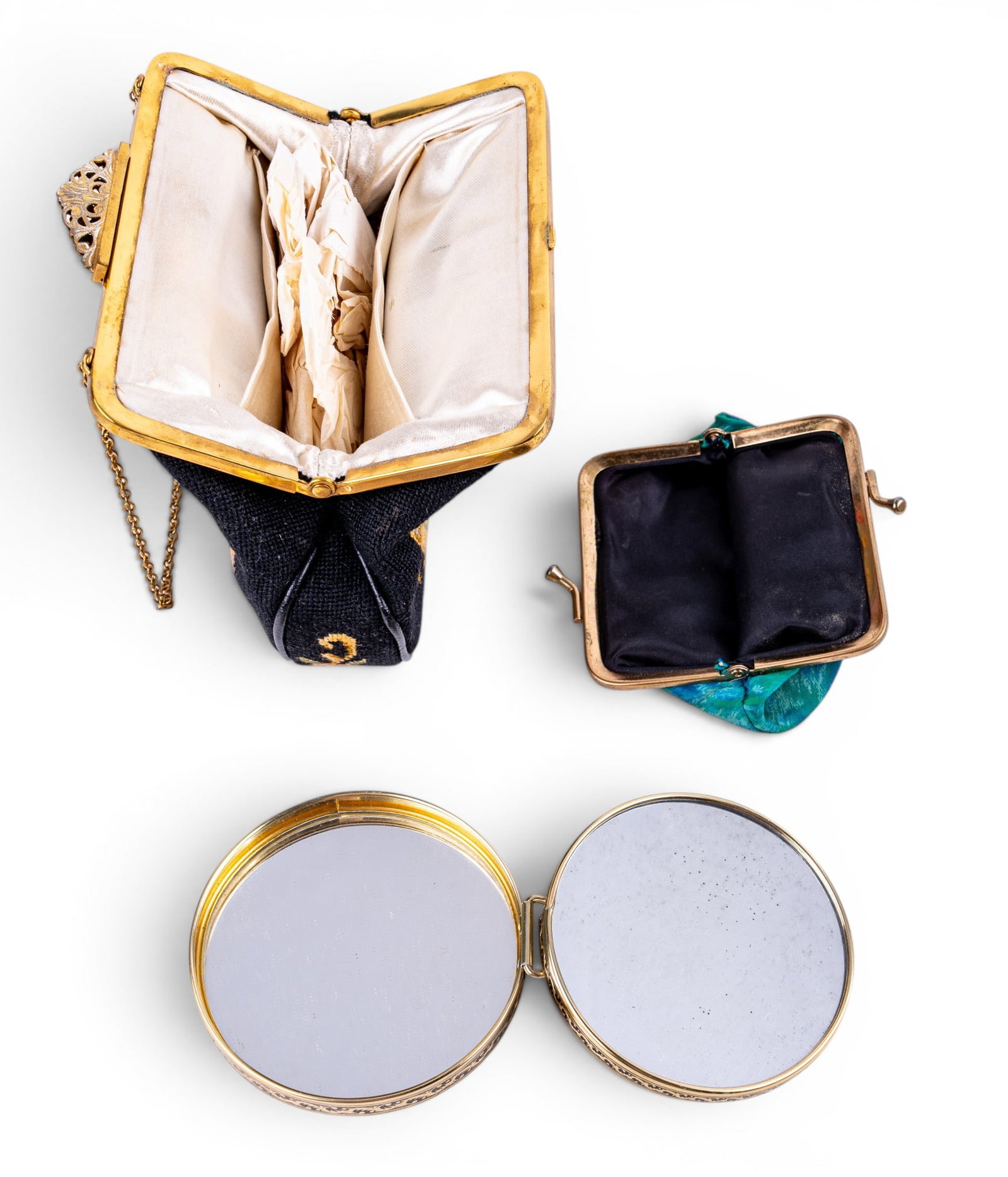 Chalkware Plaques, Clutch Purse, Table Lighter - 4
