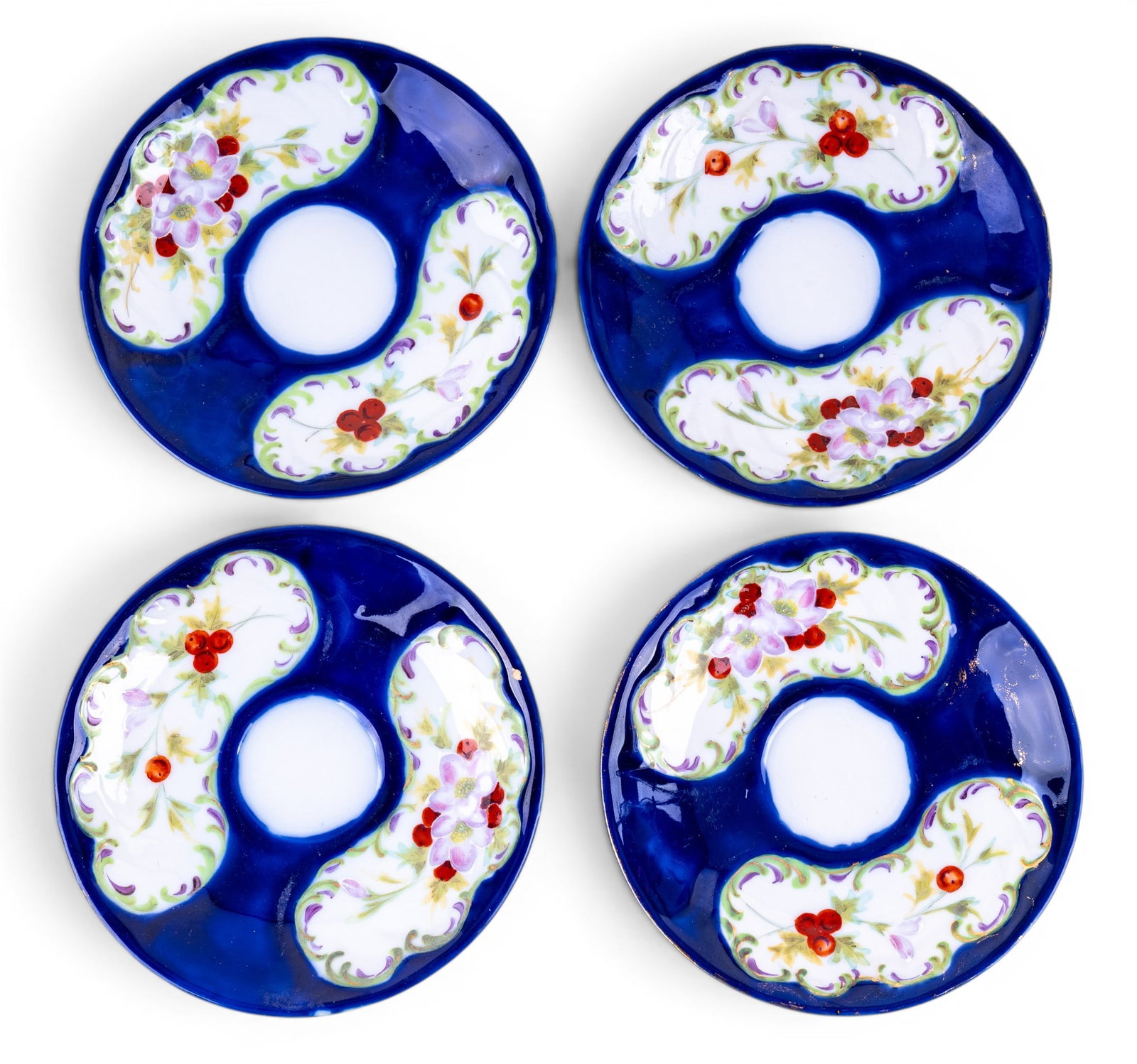 Cobalt Blue Decorated Tea Service - 7