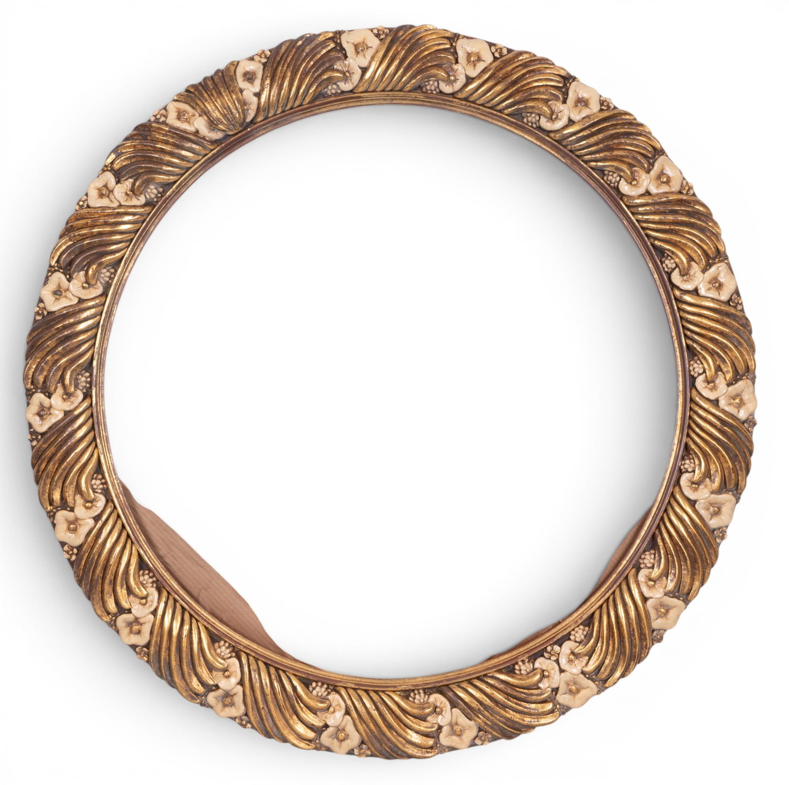 Vintage Floral Frame: Frame appears to be in used but good condition with age consistent with wear.