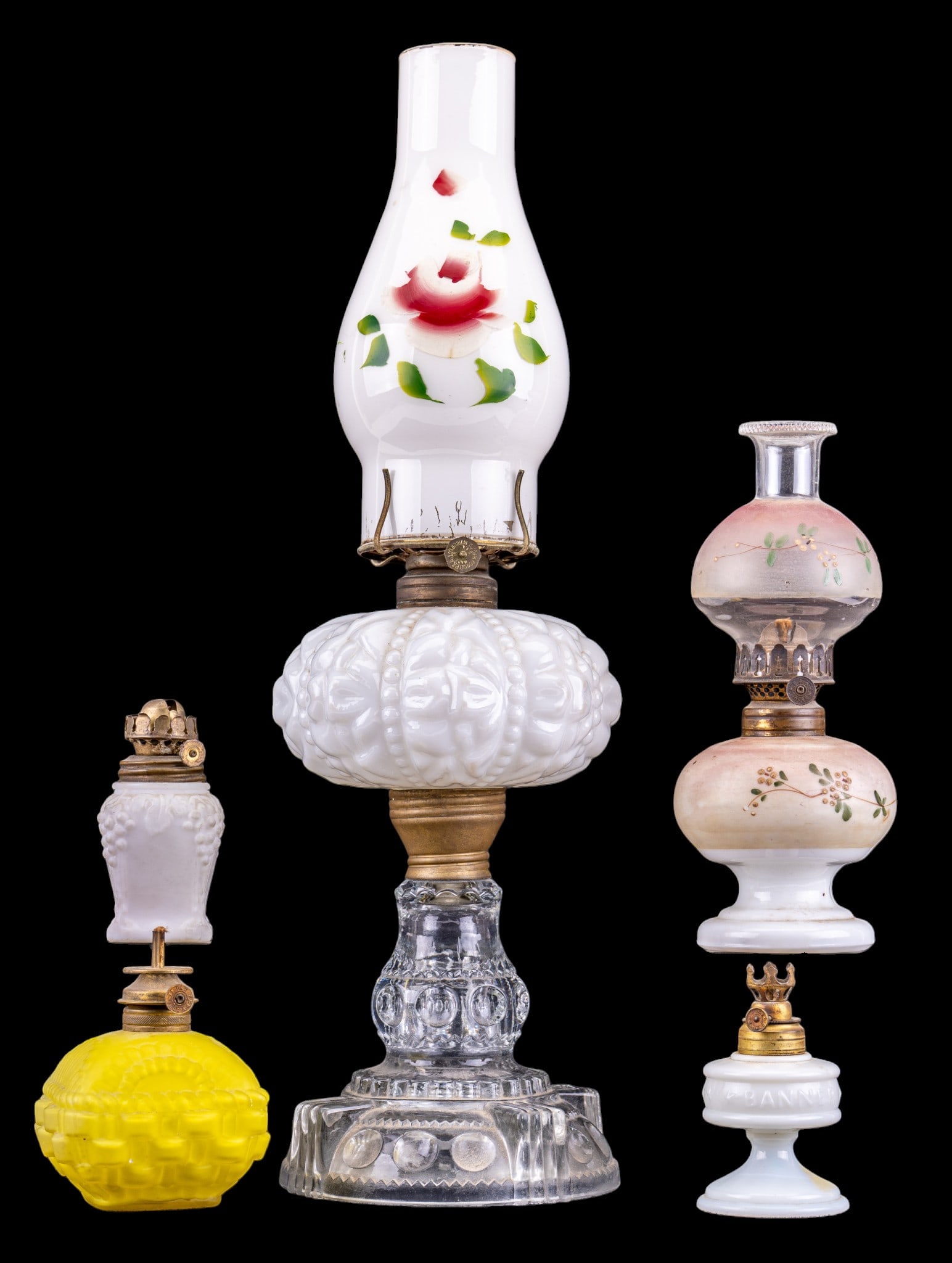 Antique Milk Glass Oil Lamp and More (1 of 19)