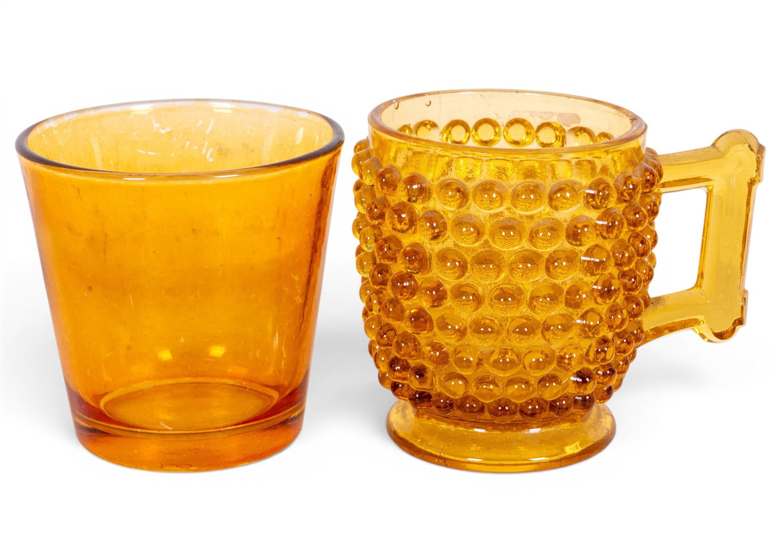 Mid Century Amber Glass - 4