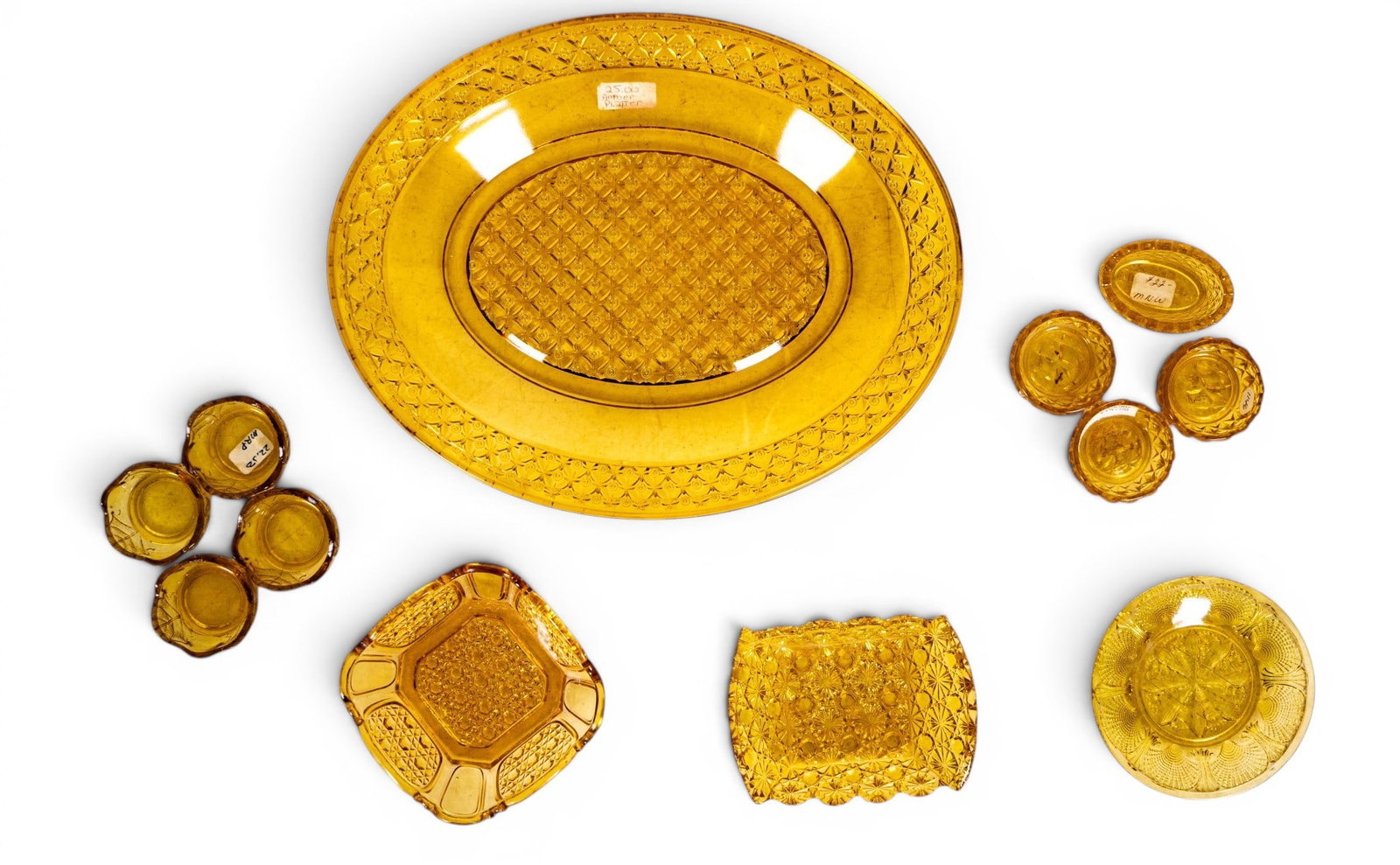 Mid Century Amber Glass - 5