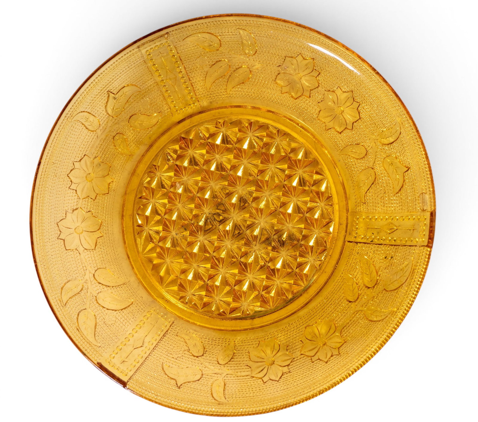 Mid Century Amber Glass - 7