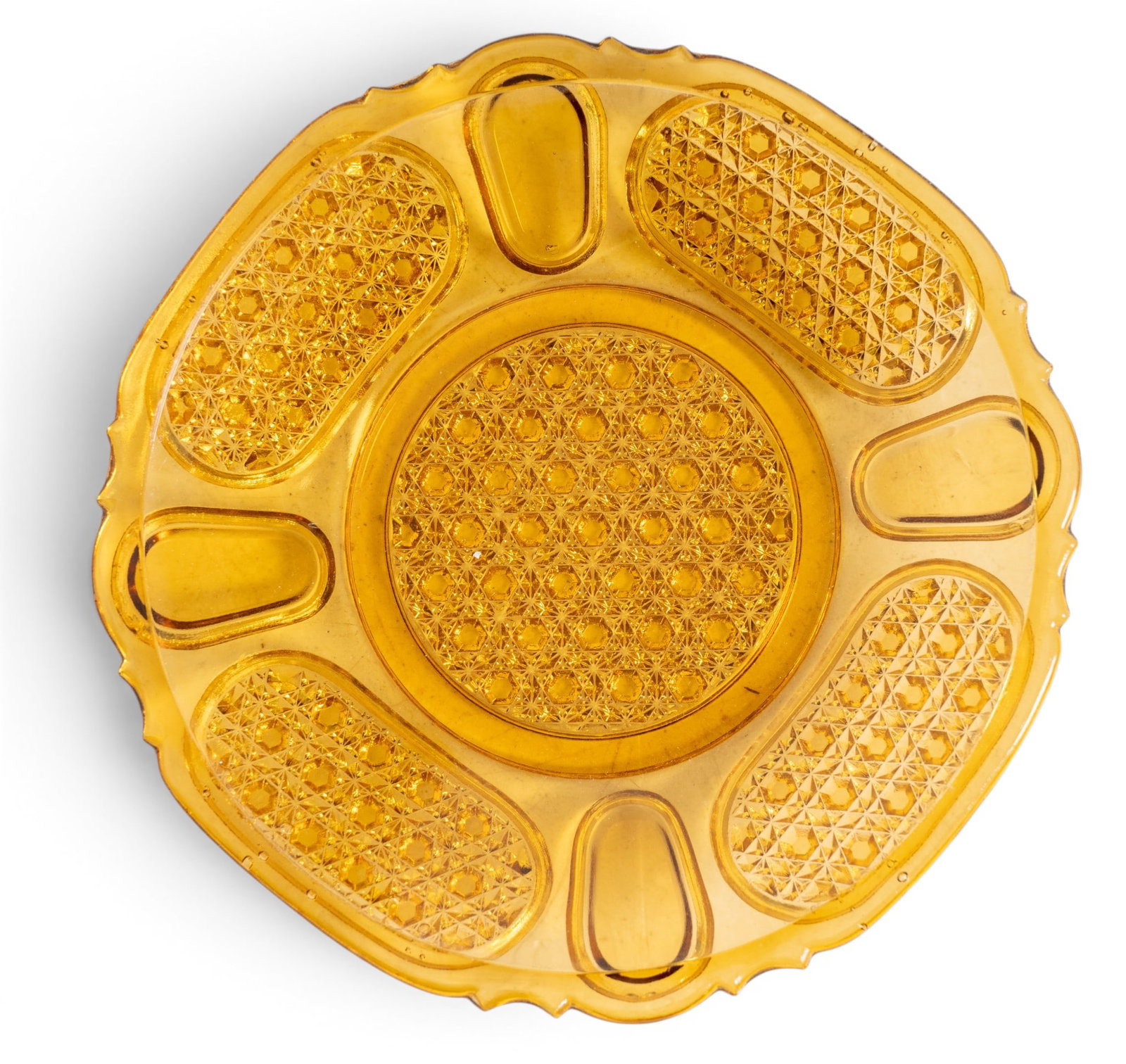 Mid Century Amber Glass - 8