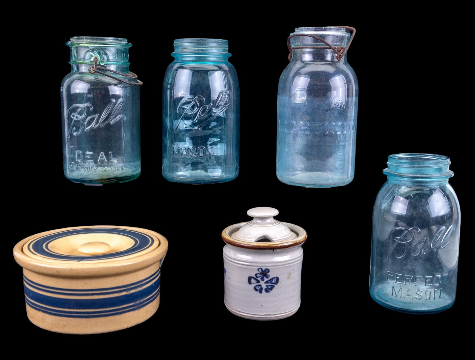 Ball Mason Jars and Vintage Crocks (1 of 13)