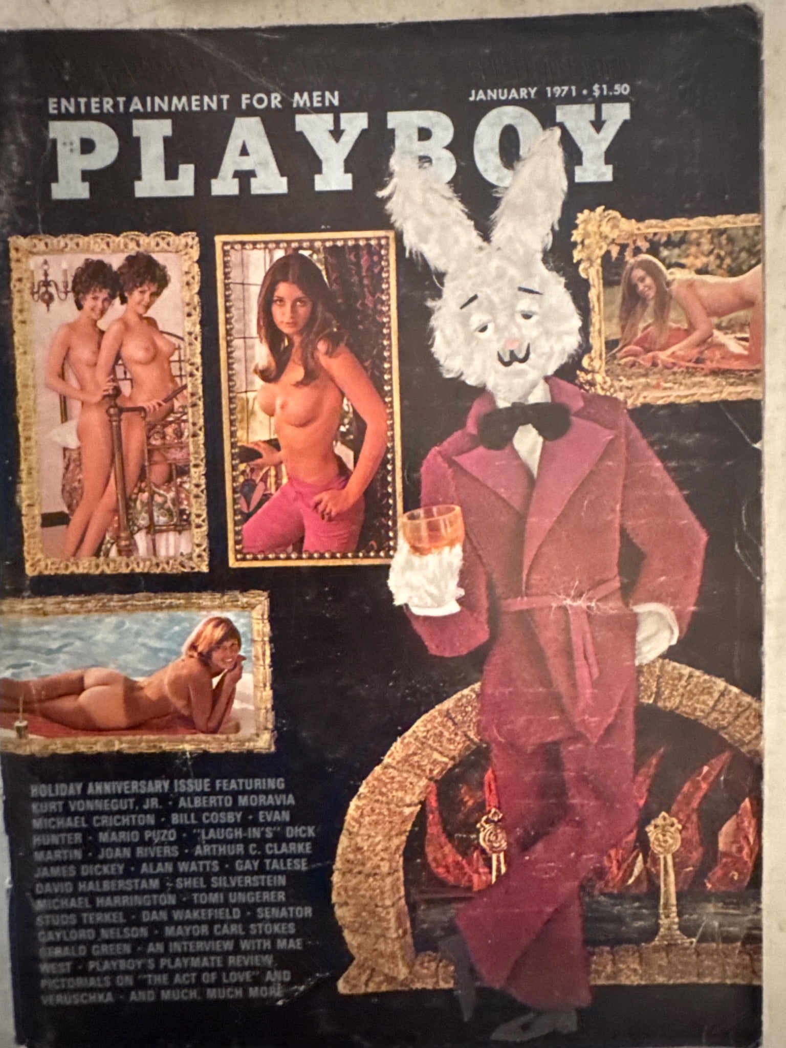 16 Playboy Magazines c. 1970s: 16 Playboy magazines issued from 1970 through 1979. Includes anniversary editions, Christmas issues, and special pictorial features. Covers feature iconic designs and photography representing the cult