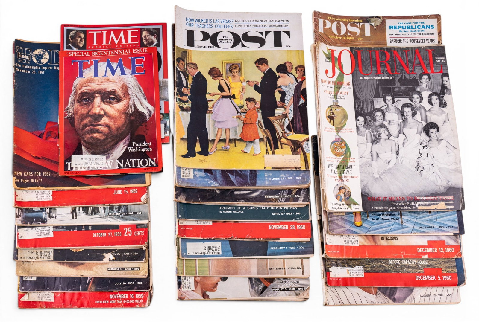 Life Magazine, The Saturday Morning Post, More: An assorted group of vintage magazines (issues are primarily Life Magazine from the 60's) including Life Magazine, Ladies Home Journal, The Saturday Evening Post, and others.