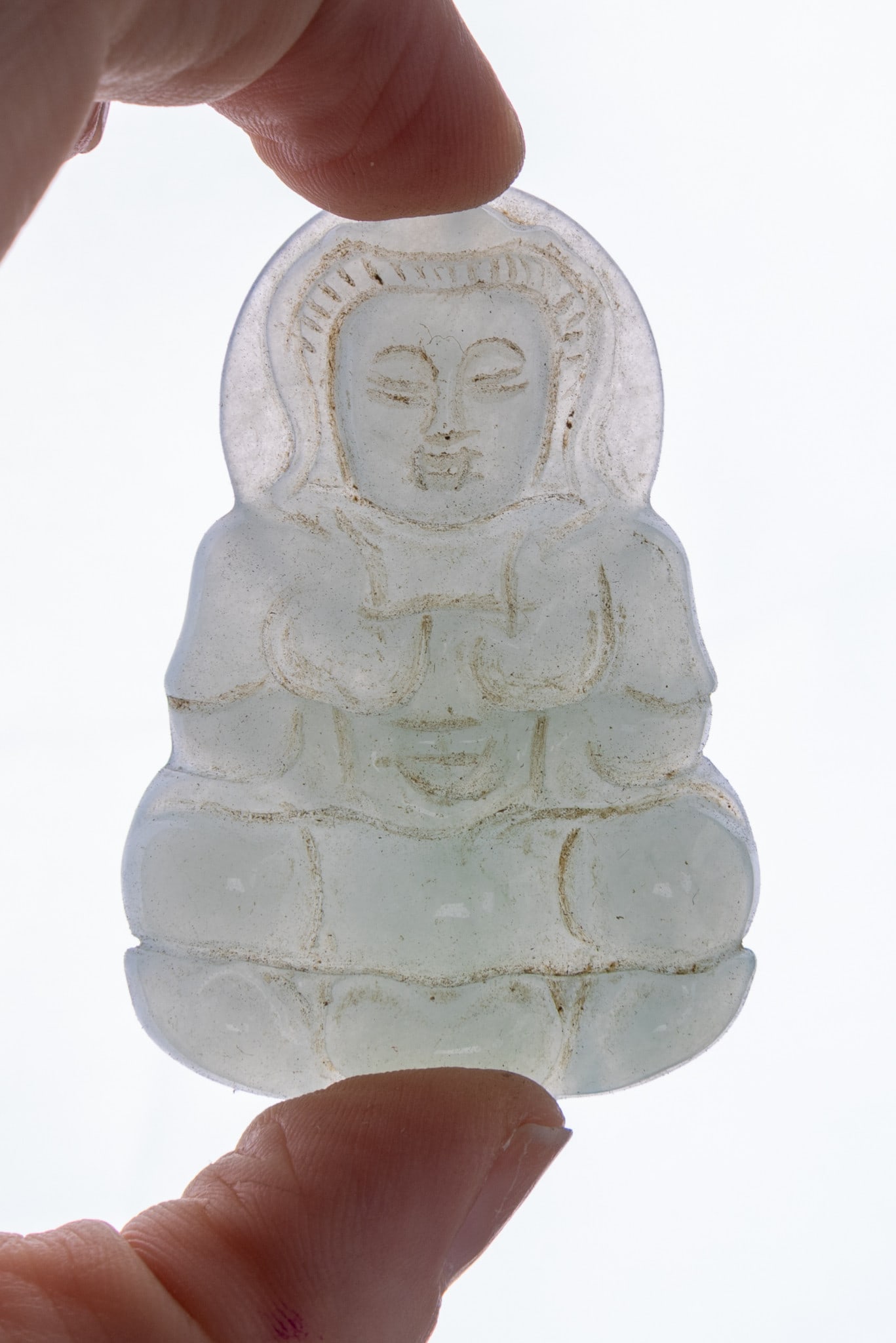 Carved Stone and Jade Pendants - 10