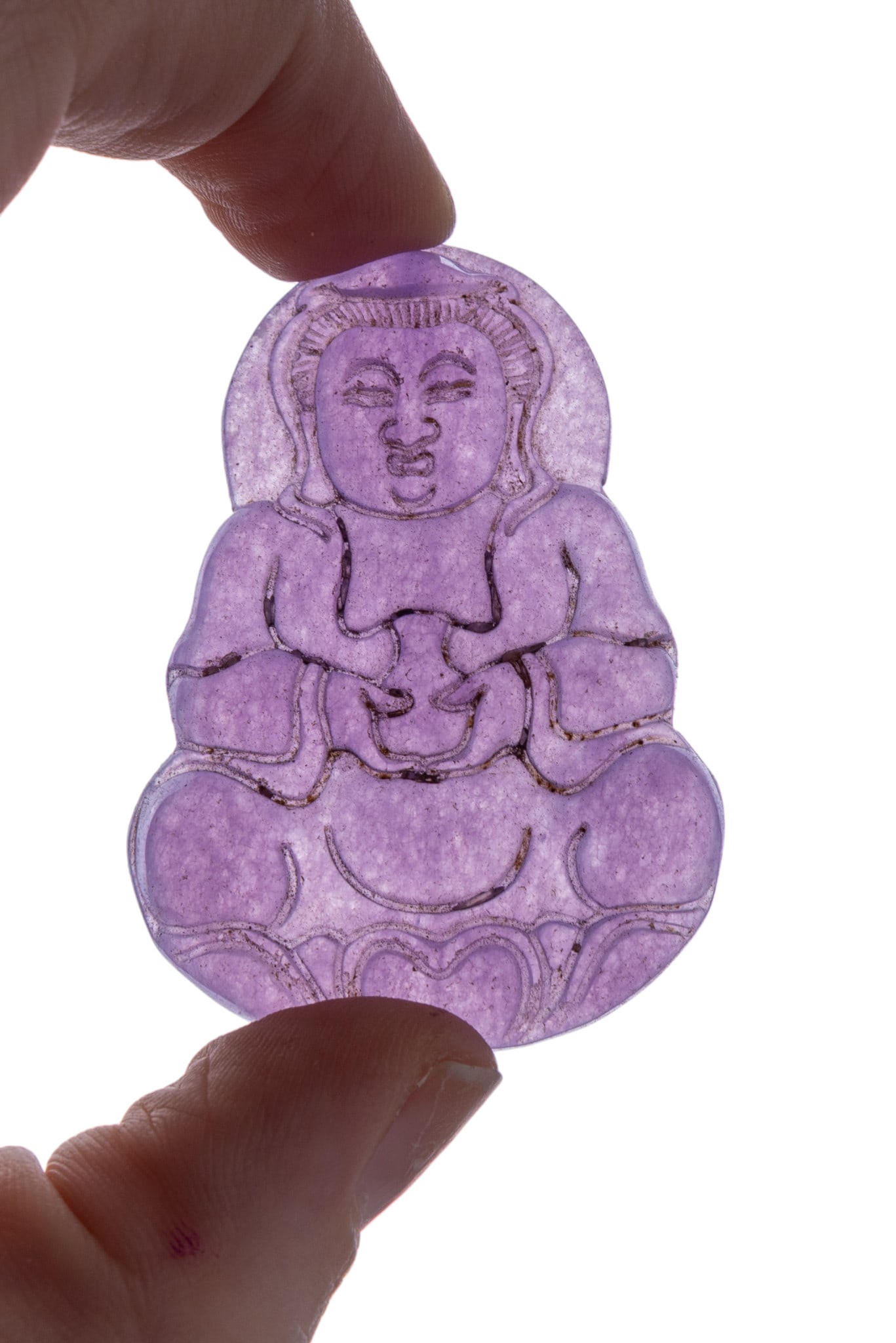 Carved Stone and Jade Pendants - 11