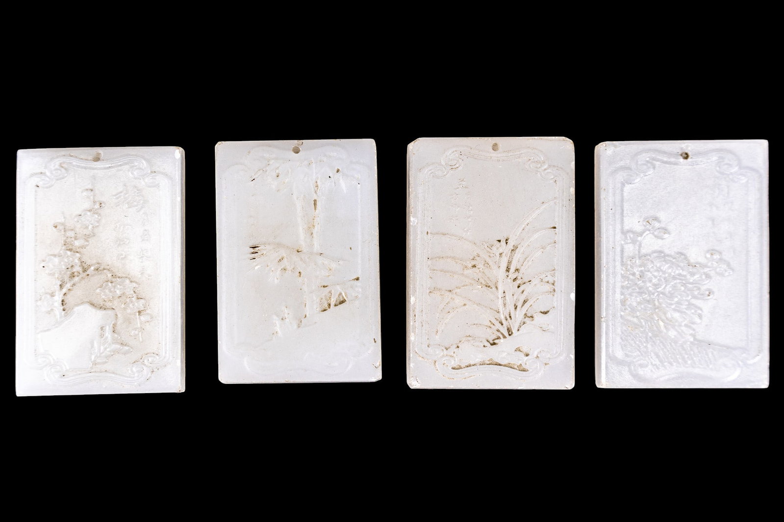 Carved Stone and Jade Pendants - 3