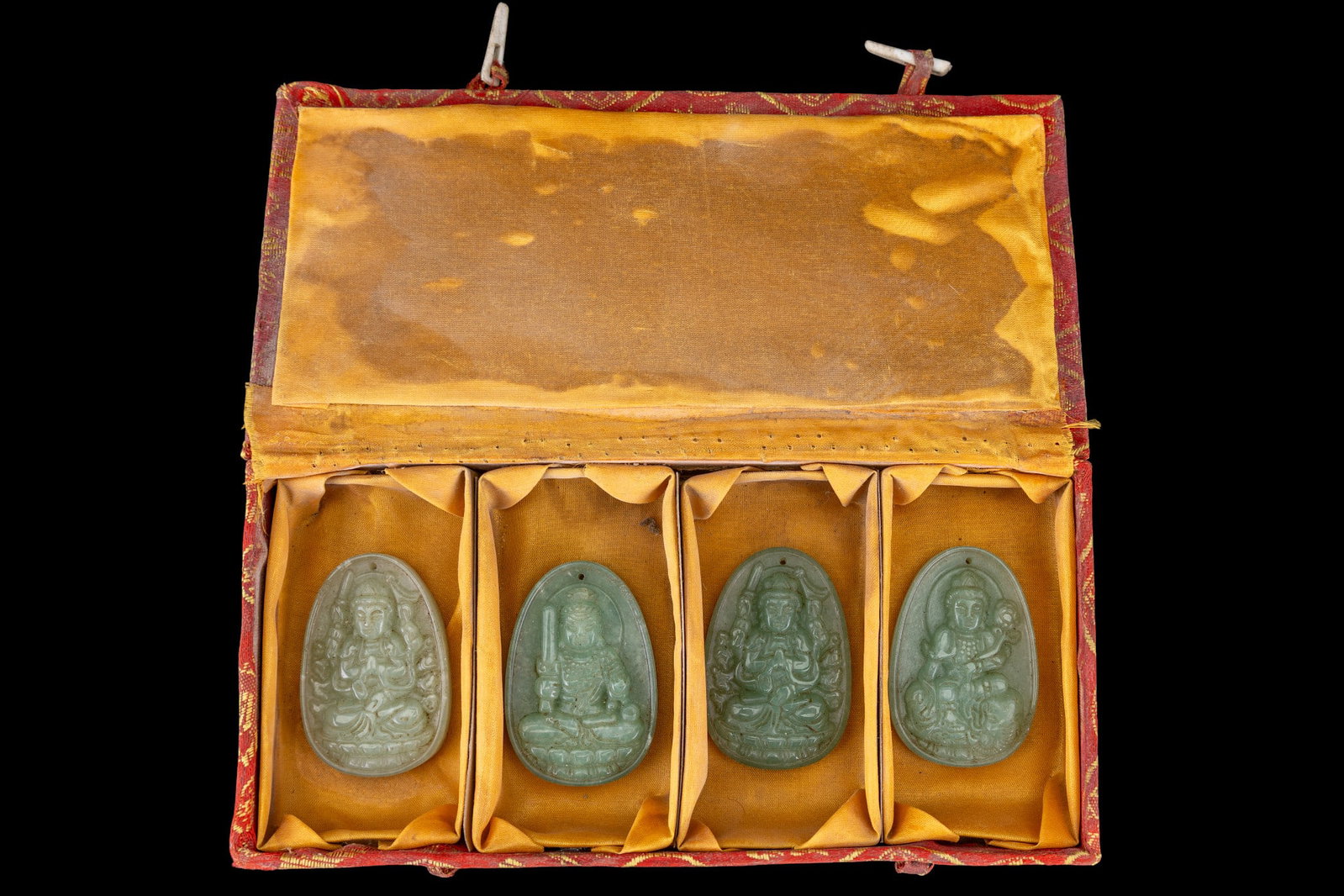 Carved Stone and Jade Pendants - 5