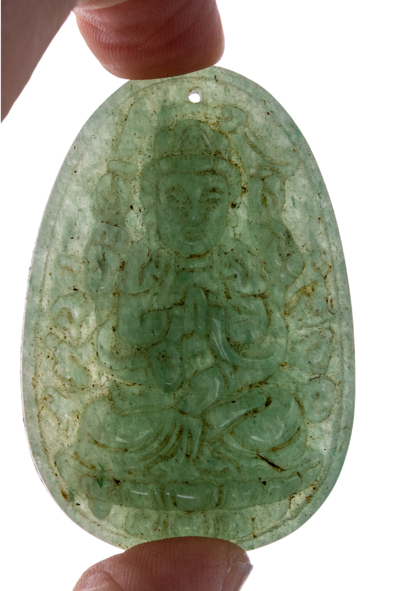 Carved Stone and Jade Pendants - 7