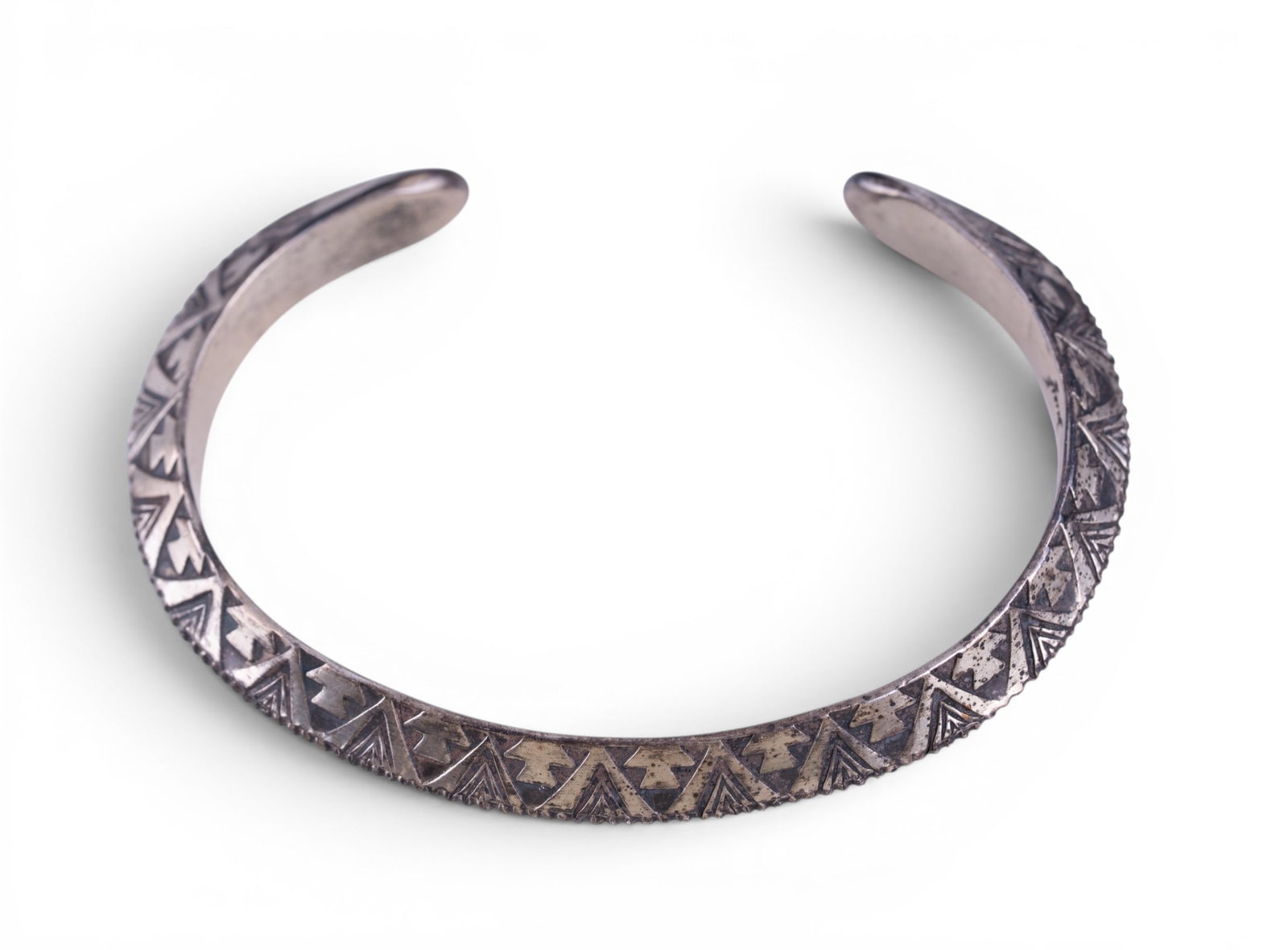 Vintage Sterling Native Cuff Bracelet - 2