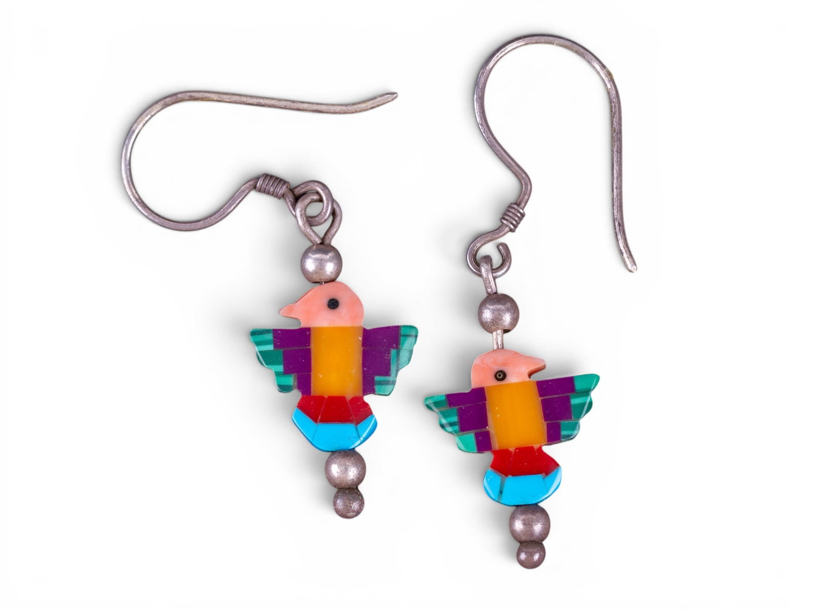 Native American Sterling Earrings - 3
